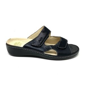 Fidelio Hallux Fabia Black Bunion Friendly Comfort Sandals
